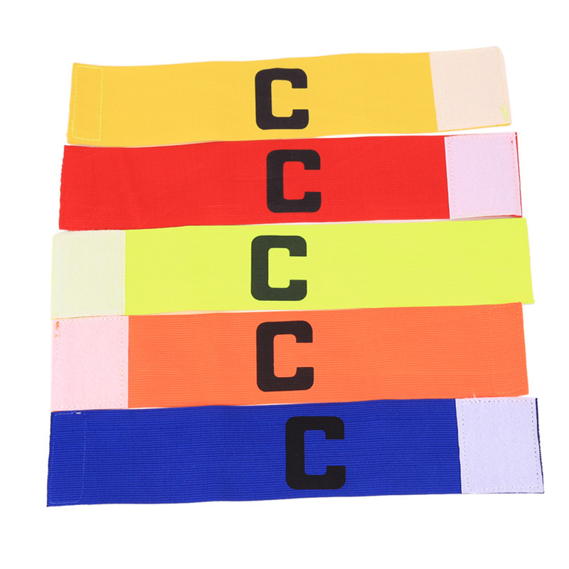 Hot Sales Football Soccer Captain Armband Elastic Fabric Captain's Armband Player Bands for Adult Futbol Practice Camp School Soccer Team