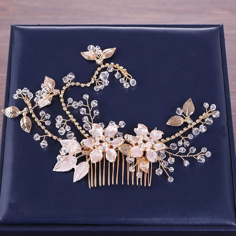 Flower Bridal Hair Comb Tiara Rhinestone Headpiece Pearl Floral Light Gold Bride's Headbands Accessories Wedding Clips & Barrettes, Golden;silver
Flower Bridal Hair Comb Tiara Rhinestone Headpiece Pearl Floral Light Gold Bride's Headbands Accessories Wedding Clips & Barrettes, Golden;silver