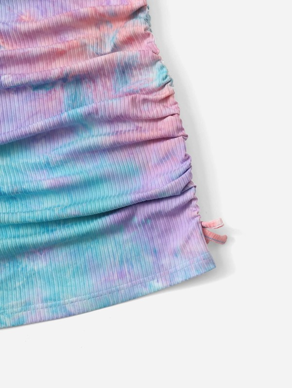 Girls Tie Dye Rib Knit Dress SHE
