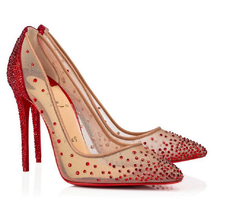 Luxury Follies Strassita Dress Red Bottom Sandals Shoes Mesh Leather Pumps Pointed Toe pump glittering stiletto heel Crystal Brands Ladies Party Bride
Luxury Follies Strassita Dress Red Bottom Sandals Shoes Mesh Leather Pumps Pointed Toe pump glittering stiletto heel Crystal Brands Ladies Party Bride