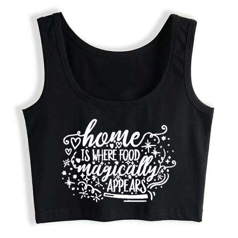 Women's Tanks & Camis Crop Top Women Home Is Where Food Magically Appears Gothic Harajuku Grunge Emo Tank Female Clothes, White
Women's Tanks & Camis Crop Top Women Home Is Where Food Magically Appears Gothic Harajuku Grunge Emo Tank Female Clothes, White