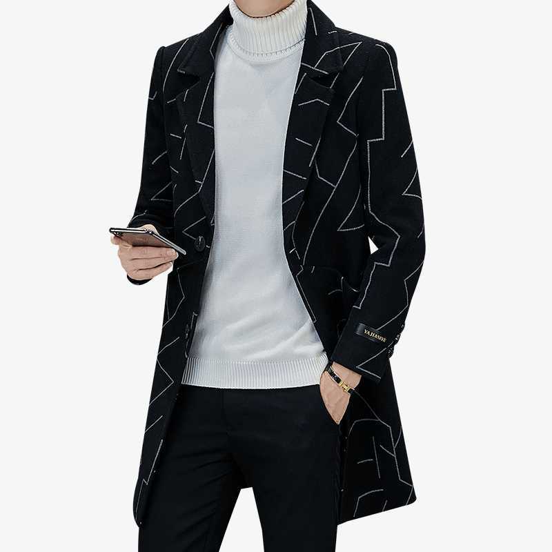 brand Wool Blends Coats long jacket men Casual Overcoat winter mens trench coat Fashion Business formal Windbreaker Jackets 210527, Black
brand Wool Blends Coats long jacket men Casual Overcoat winter mens trench coat Fashion Business formal Windbreaker Jackets 210527, Black