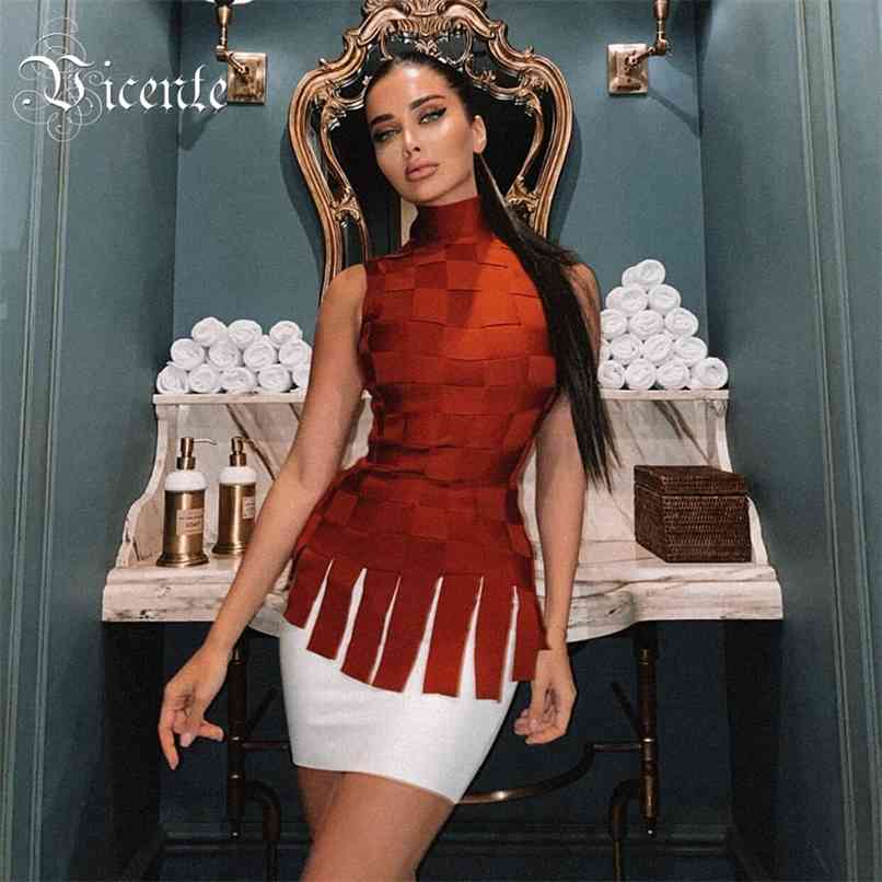 Trendy Grid Braided Design Two Pieces Set High Neck Celebrity Party Club Bandage Tops Skirt Suit 210520, Multi
Trendy Grid Braided Design Two Pieces Set High Neck Celebrity Party Club Bandage Tops Skirt Suit 210520, Multi