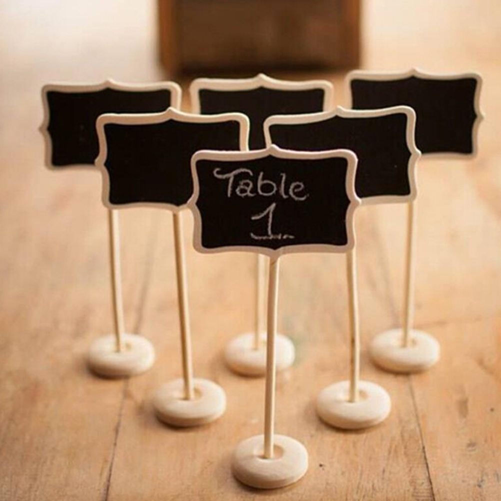 1pcsClassic Mini Blackboard Clip On Message Wooden Small Chalkboard For Wedding Party Buffets Table1479746