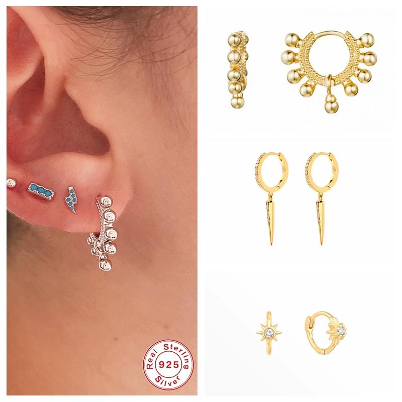 Fine Jewelry 925 Sterling Silver Sparkling CZ Gothic Piercing Pendientes Huggies Hoop Earring For Lovers' Couples Woman Earrings & Huggie
Fine Jewelry 925 Sterling Silver Sparkling CZ Gothic Piercing Pendientes Huggies Hoop Earring For Lovers' Couples Woman Earrings & Huggie