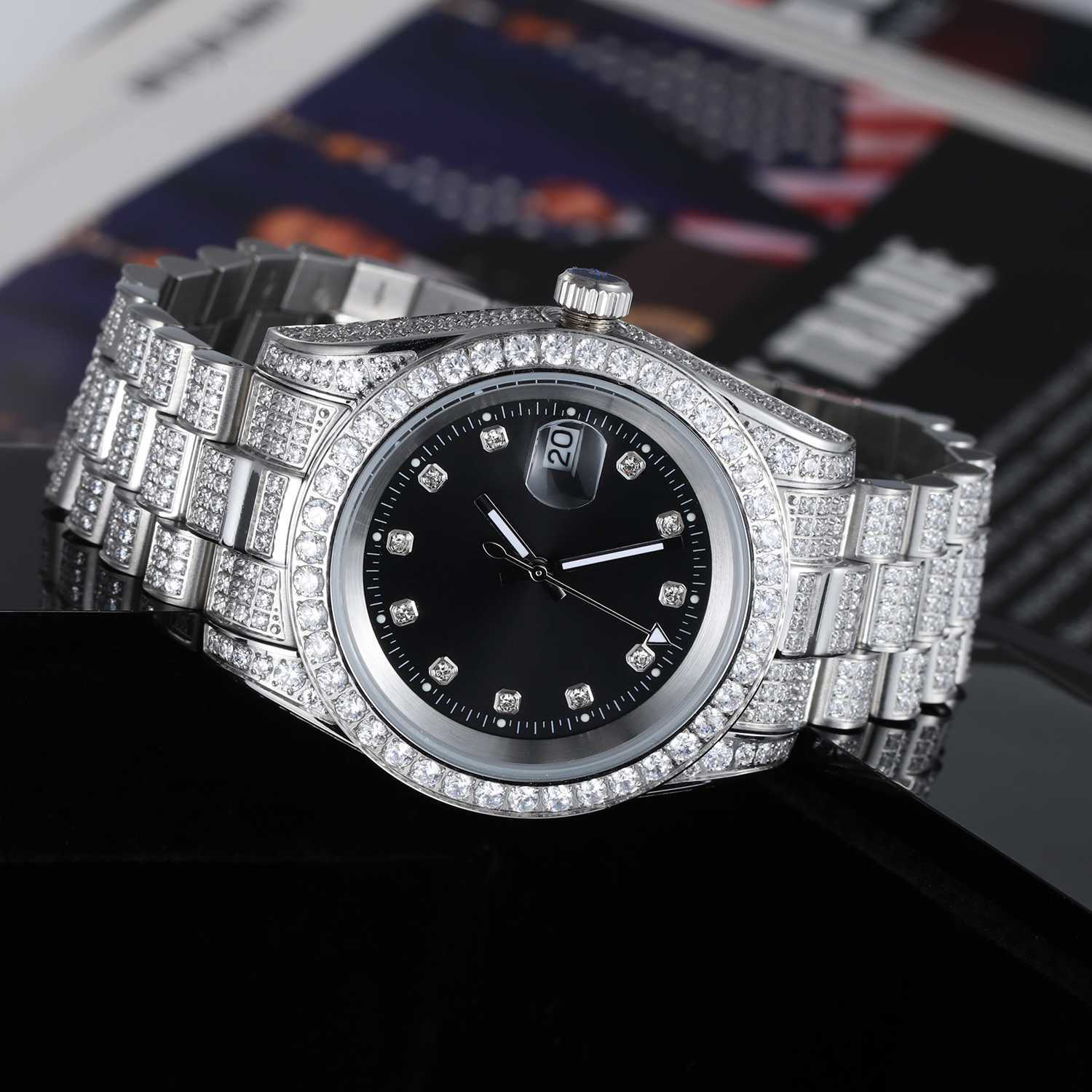 Luxury CZ diamond iced out gold plated stainls steel quartz men wrist watch, Can be customed according to you
Luxury CZ diamond iced out gold plated stainls steel quartz men wrist watch, Can be customed according to you