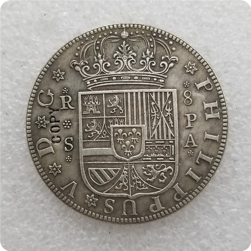 1731 Spain 8 Reales COIN COPY commemorative coins-replica coins medal coins collectibles
1731 Spain 8 Reales COIN COPY commemorative coins-replica coins medal coins collectibles