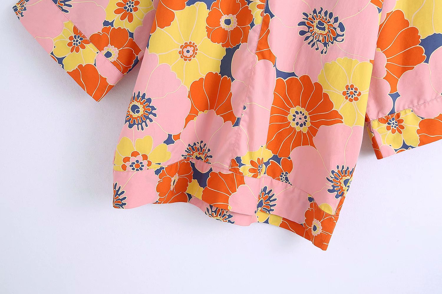 Women's Lapel Printed Loose Pullover Kimono Shirt Long Sleeve Plus Size Harajuku Chic Female Top 210507