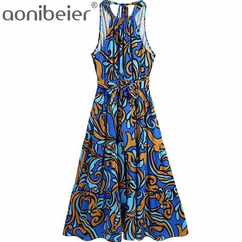 Printed Contrast Color Summer Sleeveles Long Maxi Dress Tie Back High Waist Female Tiered Ankle Length 210604, As shown
Printed Contrast Color Summer Sleeveles Long Maxi Dress Tie Back High Waist Female Tiered Ankle Length 210604, As shown