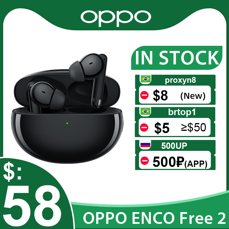 OPPO ENCO Free 2 TWS Earphone Wireless Bluetooth 5.2 Earbuds 3 Mic Call Noise Cancellation IP54 For OPPO RENO 6 Pro Find X3 Pro
OPPO ENCO Free 2 TWS Earphone Wireless Bluetooth 5.2 Earbuds 3 Mic Call Noise Cancellation IP54 For OPPO RENO 6 Pro Find X3 Pro