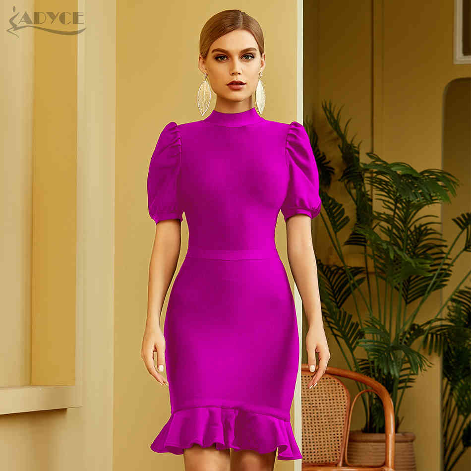 Summer Women Fashion Black Short Sleeve Bodycon Bandage Dress Sexy O Neck Celebrity Evening Runway Party Dresses 210423