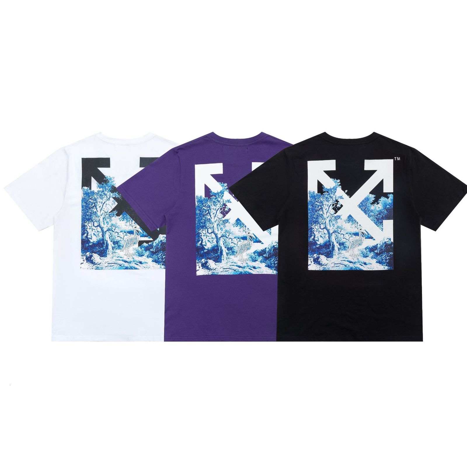 T-shirt Spring and Summer Off Printed Bird' Bone Shell White Dense Forest Embroidered Letter Purple Short Sleeve for Men Womenbgqr
T-shirt Spring and Summer Off Printed Bird' Bone Shell White Dense Forest Embroidered Letter Purple Short Sleeve for Men Womenbgqr