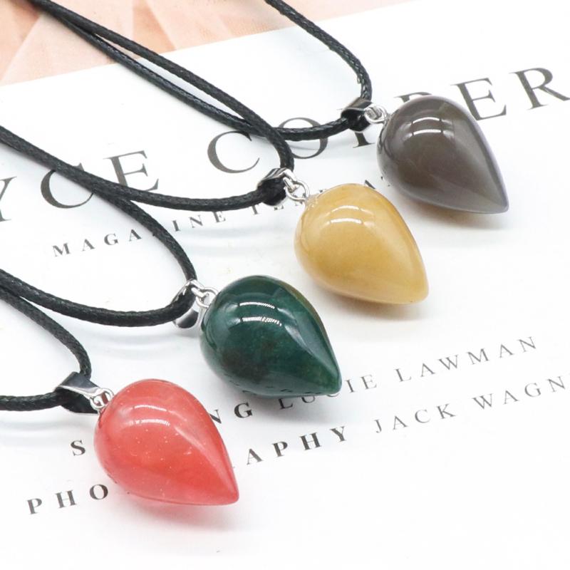 Pendant Necklaces Exquisite Necklace Drop Shape Natural Stone Topaz Rose Quartz Agate For Women's Party Dating Charm Jewelry Gifts, Silver
Pendant Necklaces Exquisite Necklace Drop Shape Natural Stone Topaz Rose Quartz Agate For Women's Party Dating Charm Jewelry Gifts, Silver