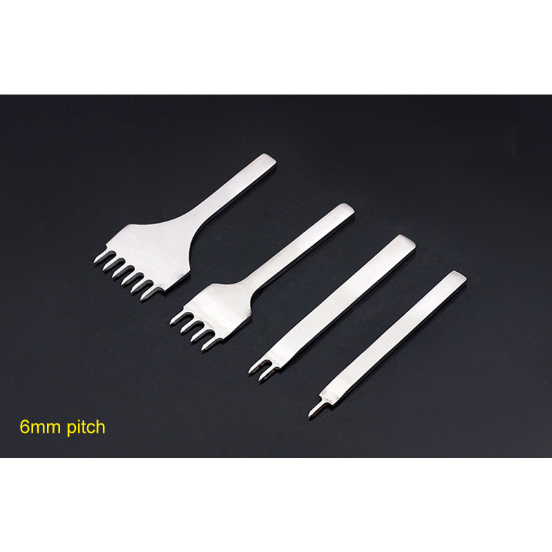 Hole Punches Handmade Leather Tool Home Sewing 1 Pcs Punching Lacing Stitching Punch 3/4/5/6mm Leather Craft Tools 1/2/4/6 Prong