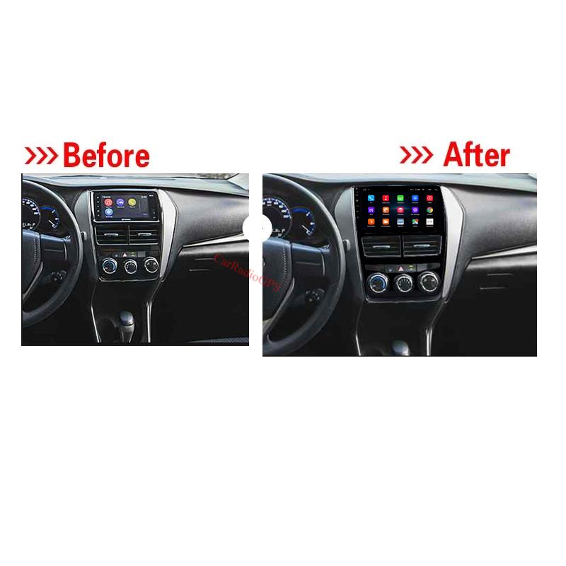 Touchscreen car dvd Stereo Player for Toyota vios-2018 Manual Air Conditioner USB music Aftermarket Android 10 GPS Navigation 9 inch HD