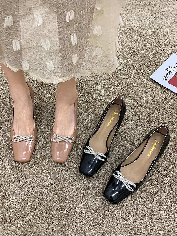 Square Toe Thick Heel High Heels 2021 Spring Casual Pearl Shallow Mouth Fashion Ladies Leather Shoes Dress, Black
Square Toe Thick Heel High Heels 2021 Spring Casual Pearl Shallow Mouth Fashion Ladies Leather Shoes Dress, Black