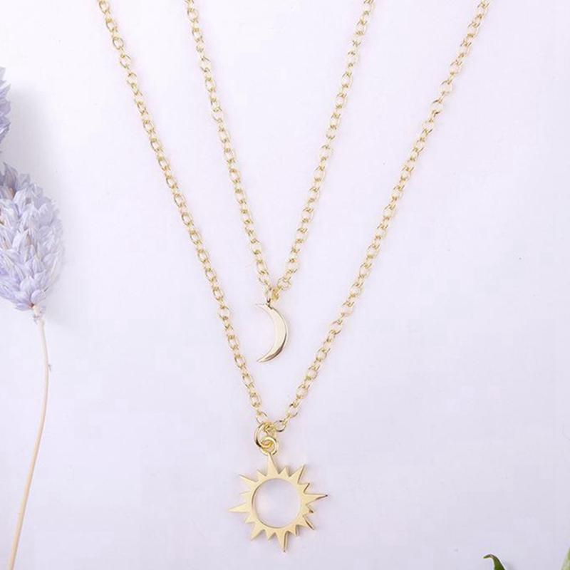 Pendant Necklaces Vintage Sun Moon Double Layers Choker For Women Silver Jewelry Making Personality Daily Party
Pendant Necklaces Vintage Sun Moon Double Layers Choker For Women Silver Jewelry Making Personality Daily Party