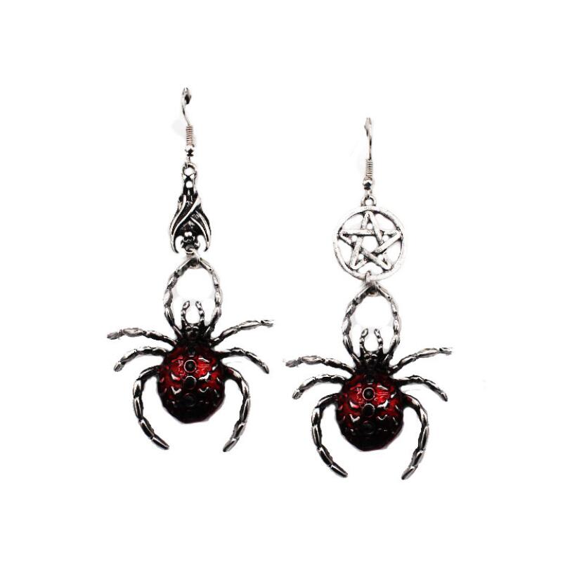 Red Spider Dangle Earrings For Women Men Punk Bat Stars Halloween Drop Earring Gift Ancient Silver Color Wholesale Jewelry
Red Spider Dangle Earrings For Women Men Punk Bat Stars Halloween Drop Earring Gift Ancient Silver Color Wholesale Jewelry