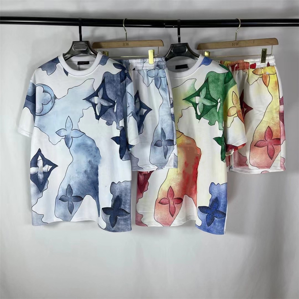 Summer Men's Plus size Short Sleeve Shorts Set Luxurys Designer Letter Print T-shirt 2 color colorful fashion style suit, Extra cost
Summer Men's Plus size Short Sleeve Shorts Set Luxurys Designer Letter Print T-shirt 2 color colorful fashion style suit, Extra cost