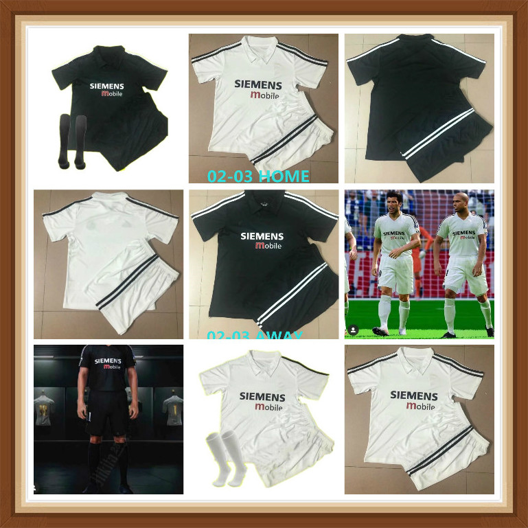Real Madrid 2002 2003 soccer jerseys Men+ Kids kits Centenary home white away black 02 03 ZIDANE FIGO HIERRO RONALDO RAUL classic retro 2002-03 football shirts vintage, Grey
Real Madrid 2002 2003 soccer jerseys Men+ Kids kits Centenary home white away black 02 03 ZIDANE FIGO HIERRO RONALDO RAUL classic retro 2002-03 football shirts vintage, Grey