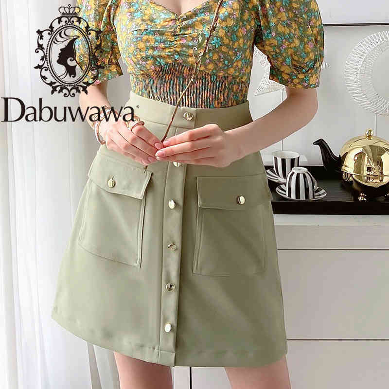 Dabuwawa Single Breasted Solid Pocket Patched Skirts Women High Waist Office Ladies Casual Slim Fit A-line Skirt D18BSK005 210520, Green
Dabuwawa Single Breasted Solid Pocket Patched Skirts Women High Waist Office Ladies Casual Slim Fit A-line Skirt D18BSK005 210520, Green