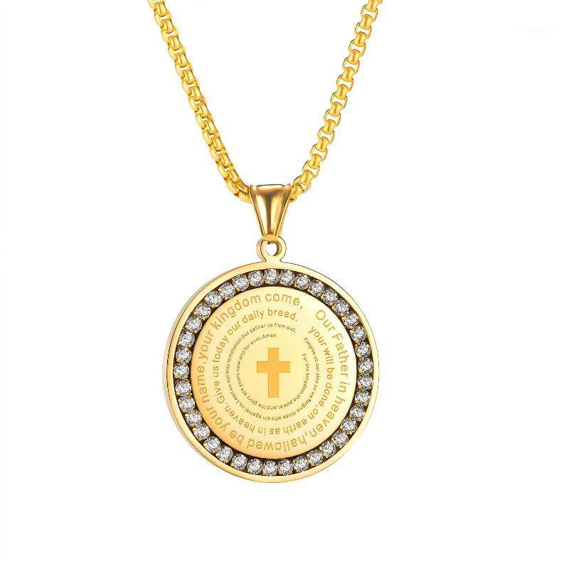 Chains European And American Fashion Style Round Cross Pendant Classic Trendy All-Match Stainless Steel Necklace For Men
Chains European And American Fashion Style Round Cross Pendant Classic Trendy All-Match Stainless Steel Necklace For Men