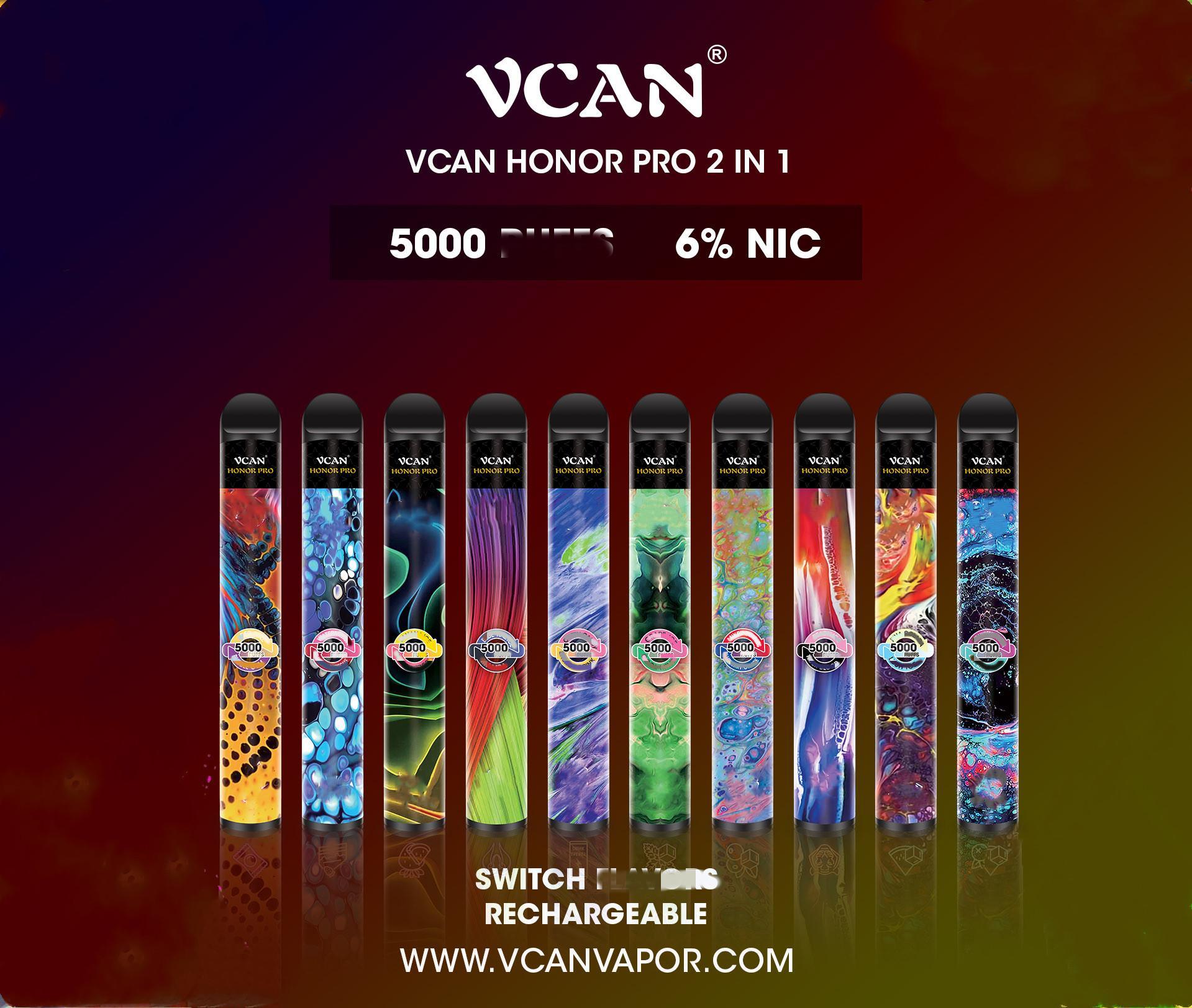 Vcan Honor Por Disposable Device Cigarettes 5000 Puffs Pre-Filled Vape Pods Rechargeable battery aviliable puff xxl plus
Vcan Honor Por Disposable Device Cigarettes 5000 Puffs Pre-Filled Vape Pods Rechargeable battery aviliable puff xxl plus