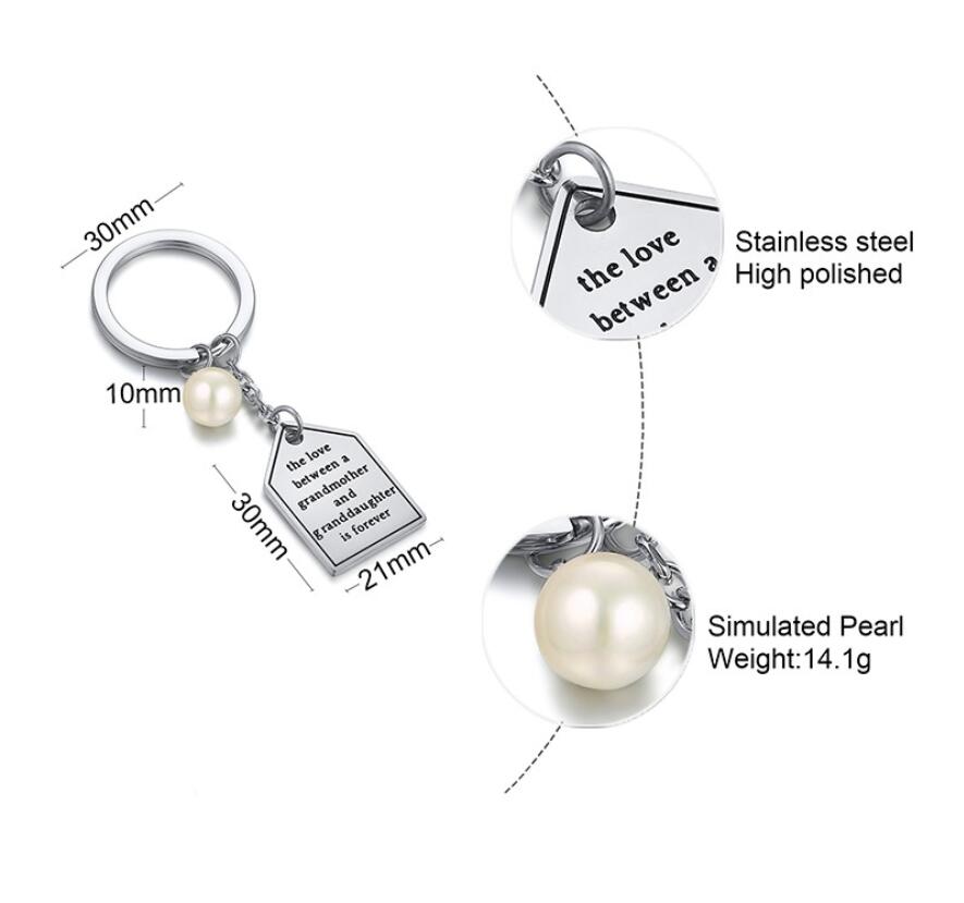 2pcs Stainless steel Keychain Drive Safety Couple Lover Keyring Men Husband Boyfriend Birthday Gift From Daughter Son Father Mother Grandpa