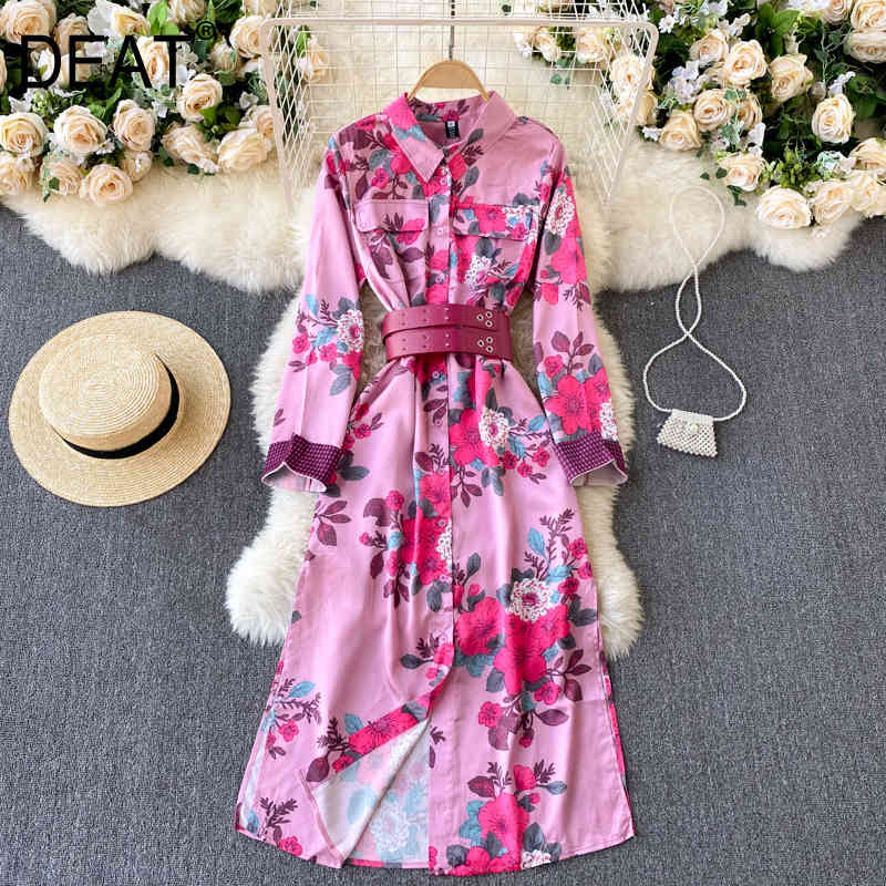 Spring Arrivals Print Lapel Puff Sleeve Lace Up Collect Waist Slim Vintage Dress MZ211 210525, Pink
Spring Arrivals Print Lapel Puff Sleeve Lace Up Collect Waist Slim Vintage Dress MZ211 210525, Pink