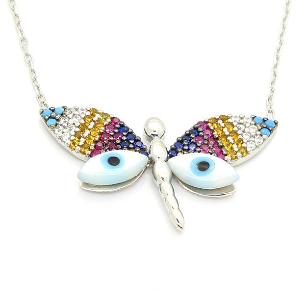Chains 925 Silver Gift Butterfly Eye Stylish Necklace Animal Present Accessory Trendy For Women Turkish Jewelry
Chains 925 Silver Gift Butterfly Eye Stylish Necklace Animal Present Accessory Trendy For Women Turkish Jewelry