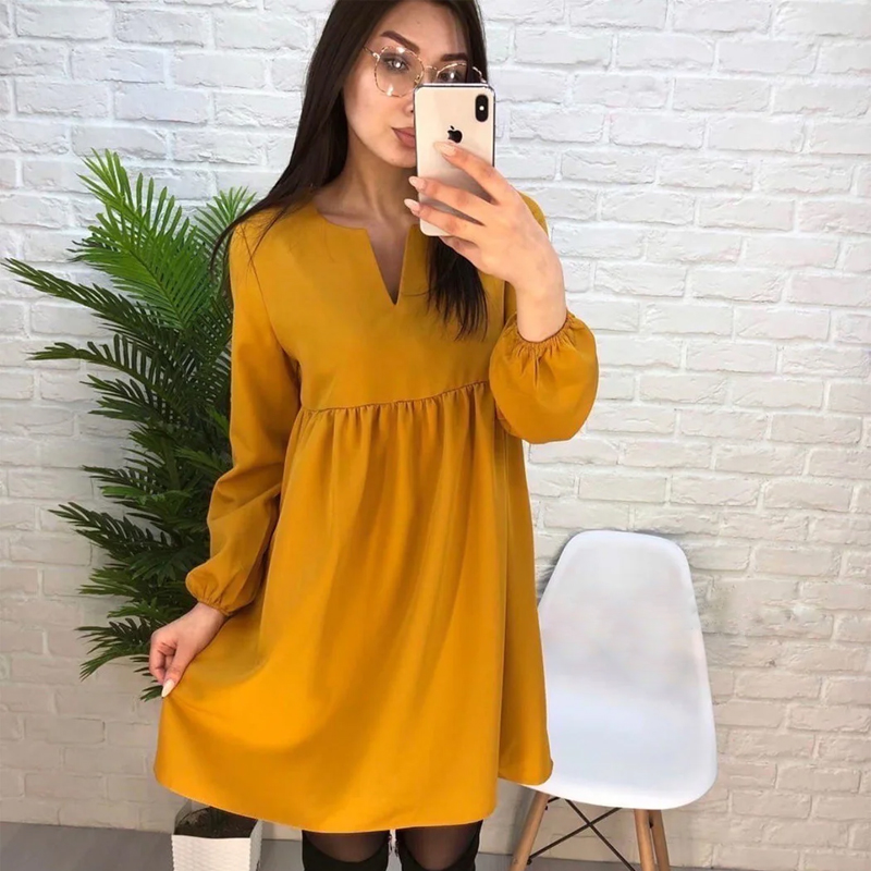 2021women casual high waist mini dress long sleeve v-neck solid color party lantern sleeve dress 2021 autumn new fashion dress, Black;gray
2021women casual high waist mini dress long sleeve v-neck solid color party lantern sleeve dress 2021 autumn new fashion dress, Black;gray