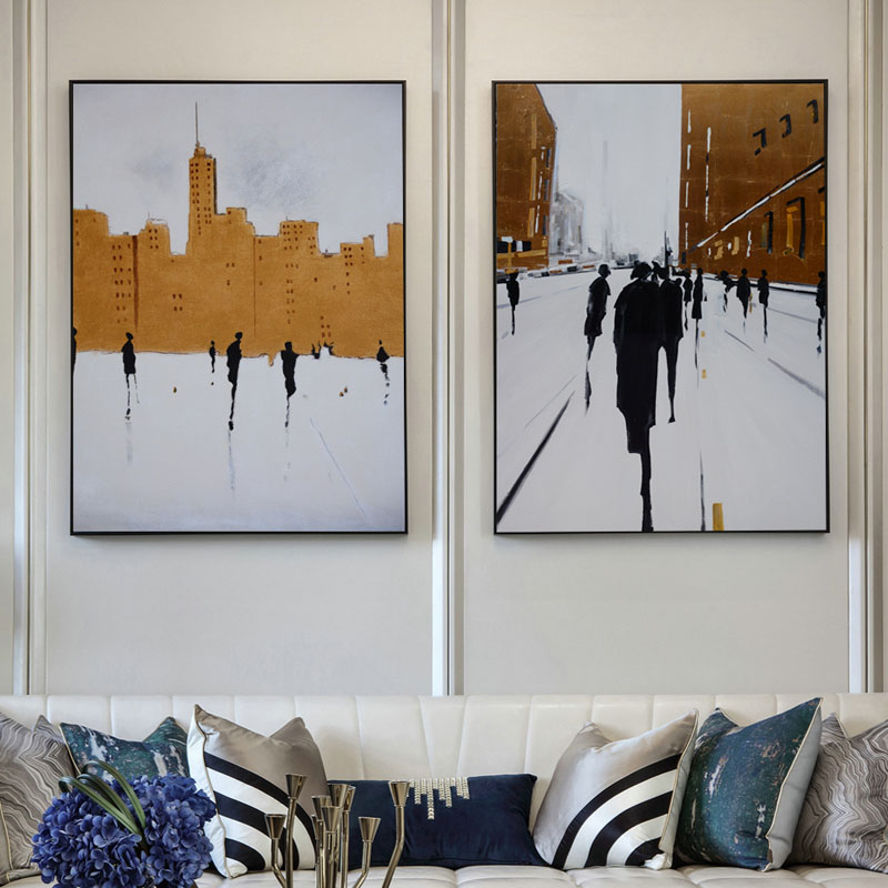 Nordic Abstract City Poster Canvas Painting Wall Art Portrait Picture HD Print For Living Room Bedroom Decoration Cuadros