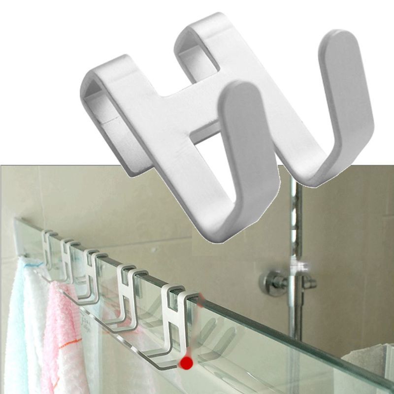 Space Aluminium Metals Shower Framellose Glass Door Hook Free Gat Towels rack Hanger Key holder Colors Bathroom Organizer