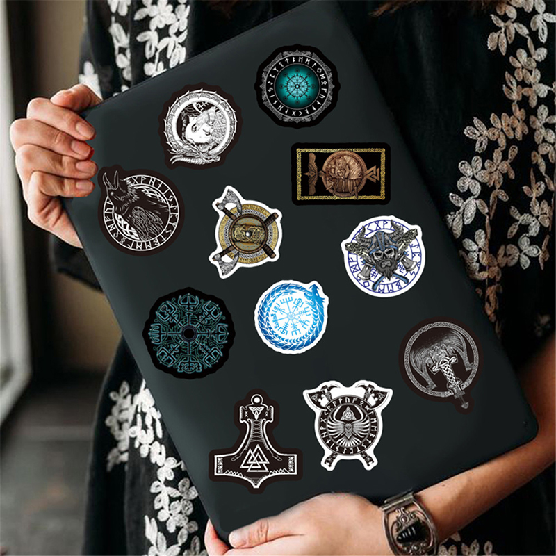 Retro Vi-king Stickers DIY Graffiti Decals For Car Luggage Motorcycle iPad Phone Scooter Games Skateboard Notebook Guitar Toys Gift Decal 50pcs New