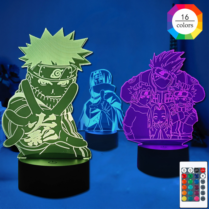 16/7 Colors Naruto Uzumaki LED Night Light Akatsuki Kakashi Hatake Kids Bedroom Nightlight Itachi Uchiha 3d Lamp Child Xmas Gift
16/7 Colors Naruto Uzumaki LED Night Light Akatsuki Kakashi Hatake Kids Bedroom Nightlight Itachi Uchiha 3d Lamp Child Xmas Gift