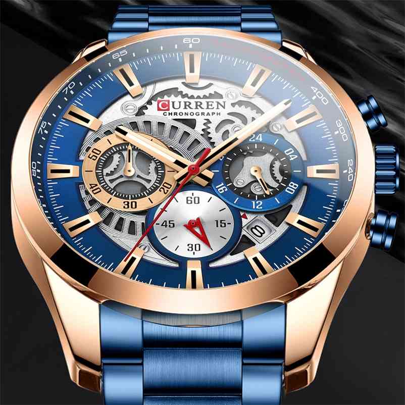 CURREN Men's Smart Sports Watch, Top Luxury Brand Waterproof Luminous Stainless Steel Wrist Watch 210608, Coffee
CURREN Men's Smart Sports Watch, Top Luxury Brand Waterproof Luminous Stainless Steel Wrist Watch 210608, Coffee