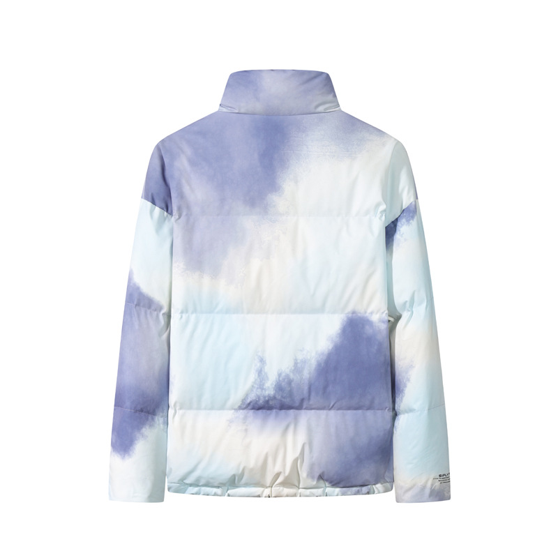 Winter Gradient Down Jacket Men's and Women's Stand Collar Fashion Colorful Down Coat