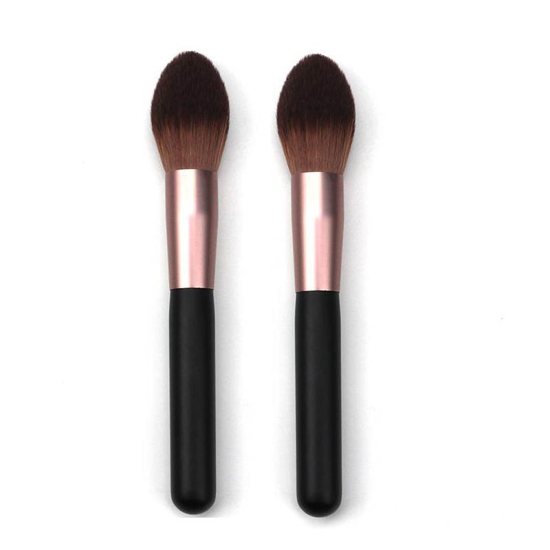 Makeup Brushes Wooden Handle Flame Brush, Highlight Brightening Loose Powder Beauty And Skin Care Tools