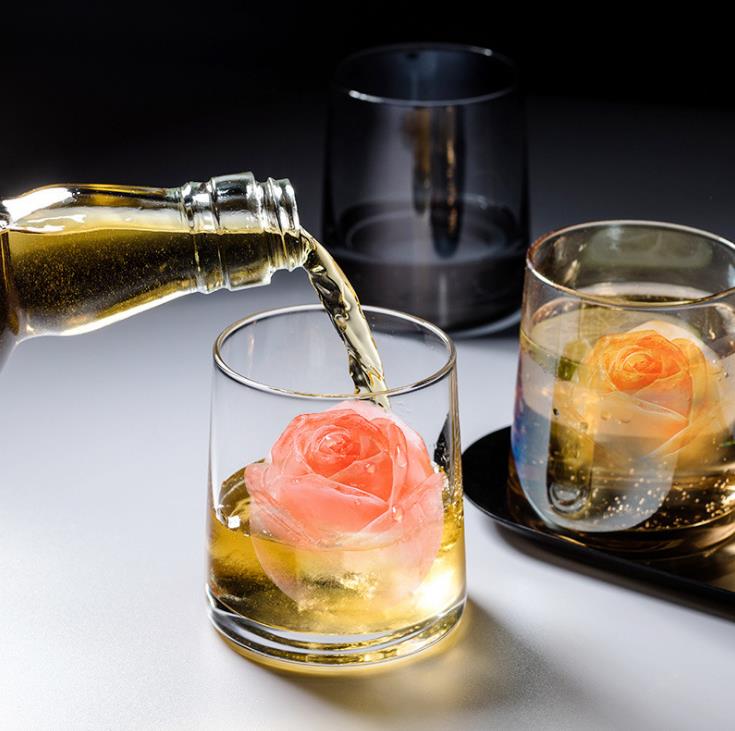 3D Rose Mold Silicone Soap Candle Molds Tools Ice Cube Tray DIY Household Icemaker Whiskey Wine Decoration Accessories GGA5030 Free shipping