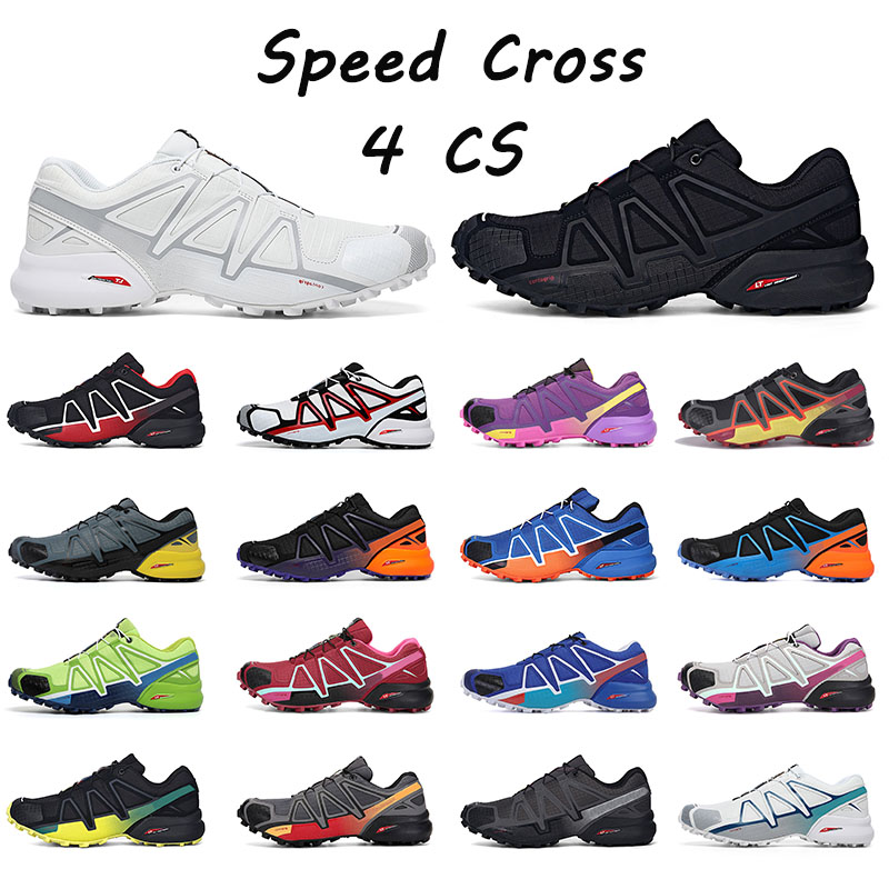 2021 Authentic Outdoor Speed Cross 4 CS Running Hiking Shoes Mens Womens Triple Black White Green Blue Yellow Orange Men Women Sports Sneakers Tr