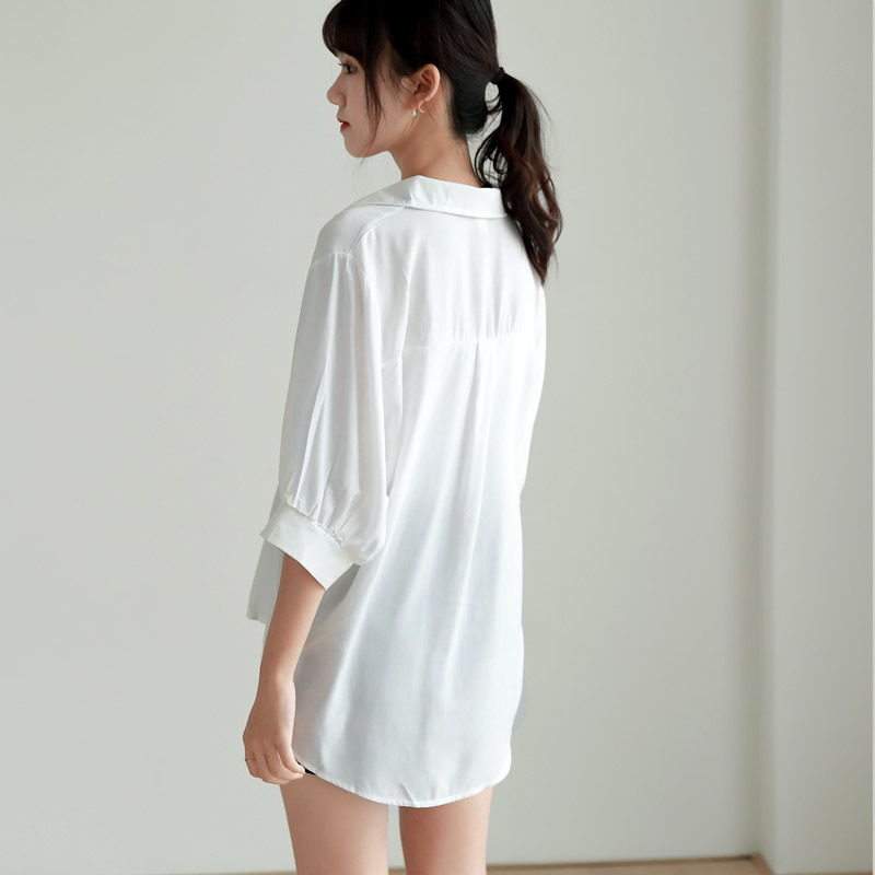 Casual Loose Short Sleeve Blouse Summer Plus Size V-neck Chiffon Shirt Women Solid Pullover Clothing Blusas 10183 210415