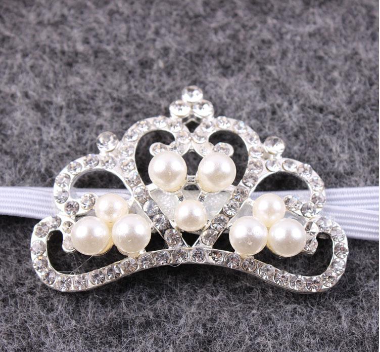 1set Baby Girl White Feathered Angel Wings Thin Elastic Hair band Pearl Crown Hair Accessories Perfect Newborn/Maternity Photo Prop