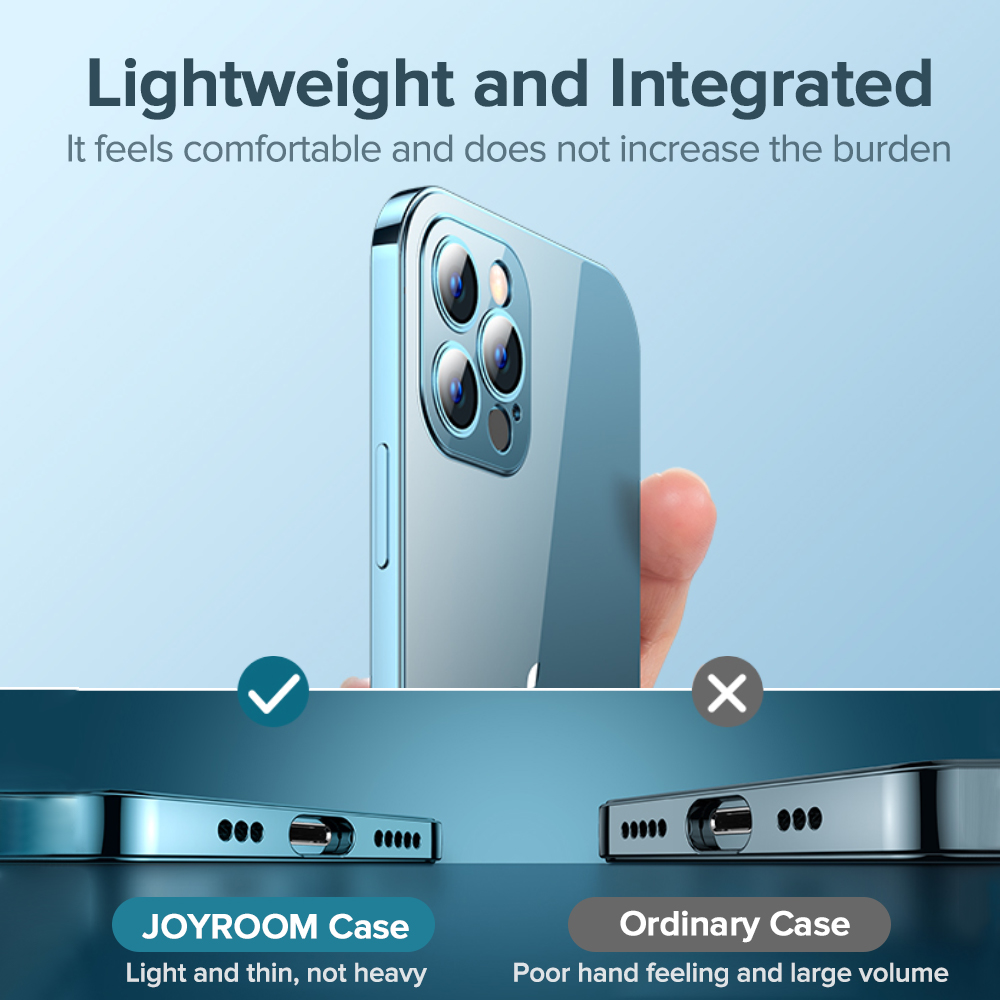 Joyroom Plating Case For iPhone 12 Pro Case Full Lens Cover Shockproof Soft TPU Back Cover For iPhone 12 Pro Max Mini Phone Case