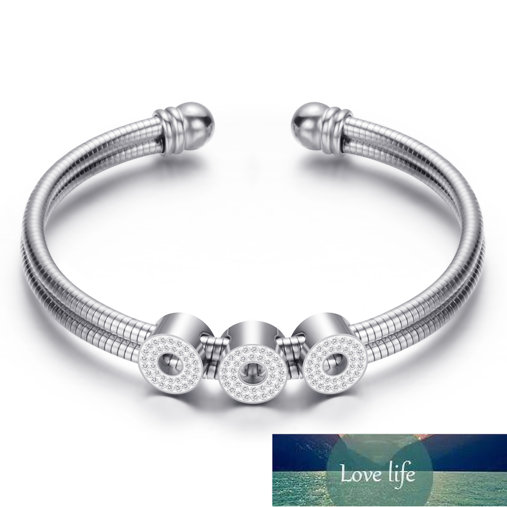 Adjustable Open 316L Stainless Steel Bracelets Bangles 3 Color Cuff bangle For Women Jewelry Gift Factory price expert design Quality Latest Style Ori