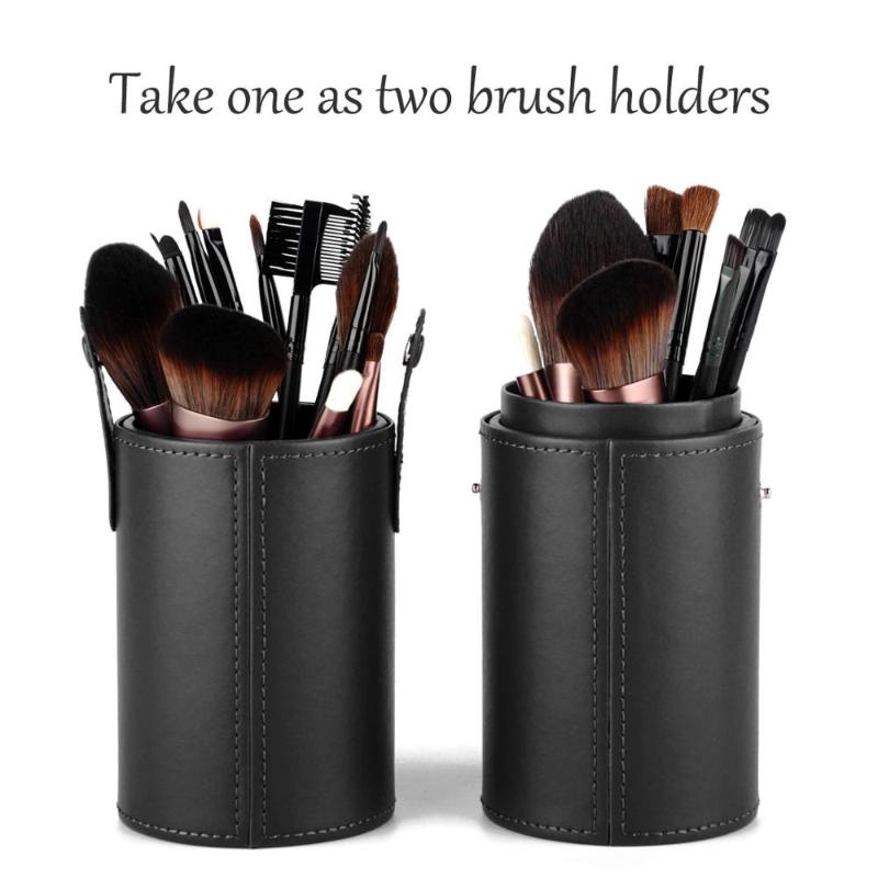 Eyelash Curler YBLNTEK Makeup Brush Holder Professional Storage Leather Travel Case Cosmetics Bags Organizer For Women Girl