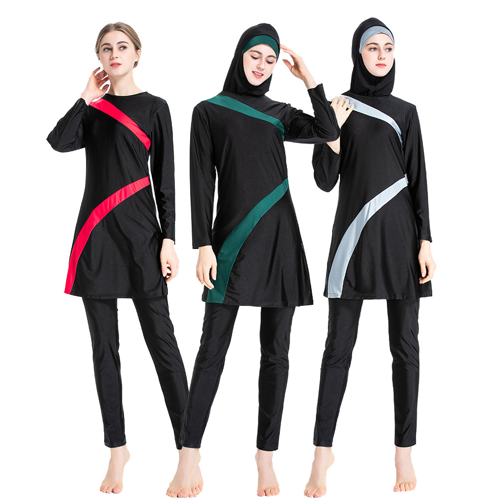 Arab Islamic Muslim Swimwear Sets Women Hooded Burkini 3 Piece Suits Hijab Swimsuit Full Modest Swim Surf Wear Sport Burkinis
Arab Islamic Muslim Swimwear Sets Women Hooded Burkini 3 Piece Suits Hijab Swimsuit Full Modest Swim Surf Wear Sport Burkinis