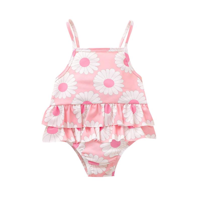 One-Pieces Girl Swimsuit, Sleeveless Flower Print Ruffle Bodysuit One-piece Suit For Vacation Swimming Beach, Black
One-Pieces Girl Swimsuit, Sleeveless Flower Print Ruffle Bodysuit One-piece Suit For Vacation Swimming Beach, Black