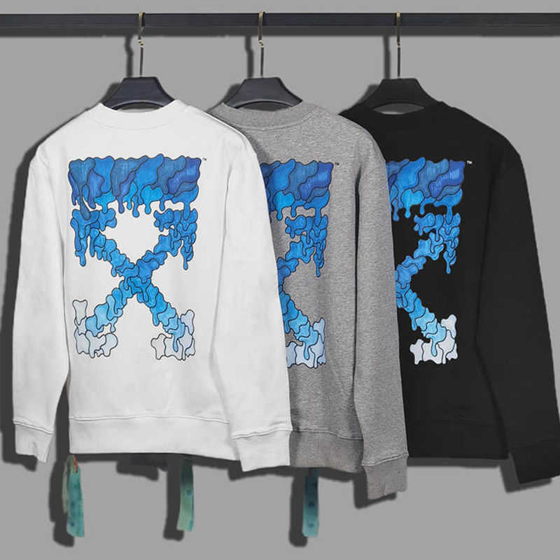 Men's Hoodies Sweatshirts Ow off wilard21 blue gradient dissolved water drop arrow white cotton Pullover for men and women, Black
Men's Hoodies Sweatshirts Ow off wilard21 blue gradient dissolved water drop arrow white cotton Pullover for men and women, Black