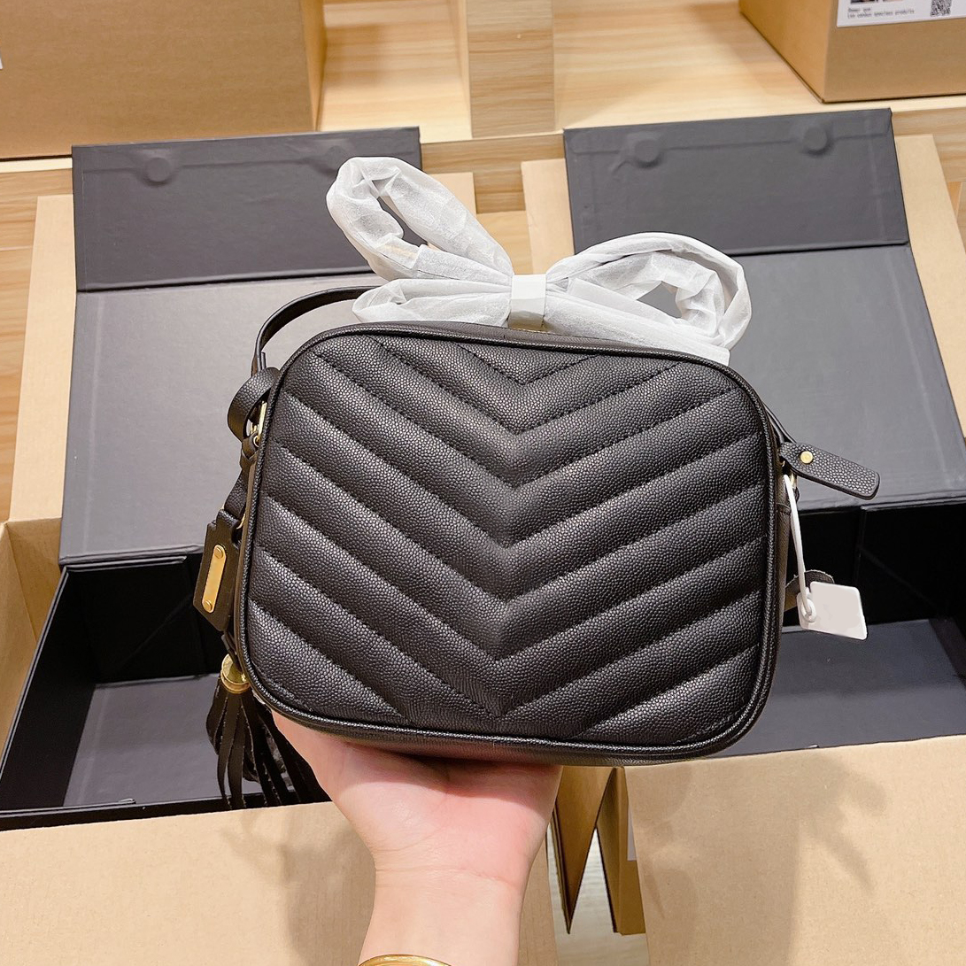 Genuine Leather Flap camera bag Handbag Comes With Box Chain Bag Women luxurys Fashion Designers Bags Female clutch Classic High Quality Girl Handbags, A#balck 27cm
Genuine Leather Flap camera bag Handbag Comes With Box Chain Bag Women luxurys Fashion Designers Bags Female clutch Classic High Quality Girl Handbags, A#balck 27cm
