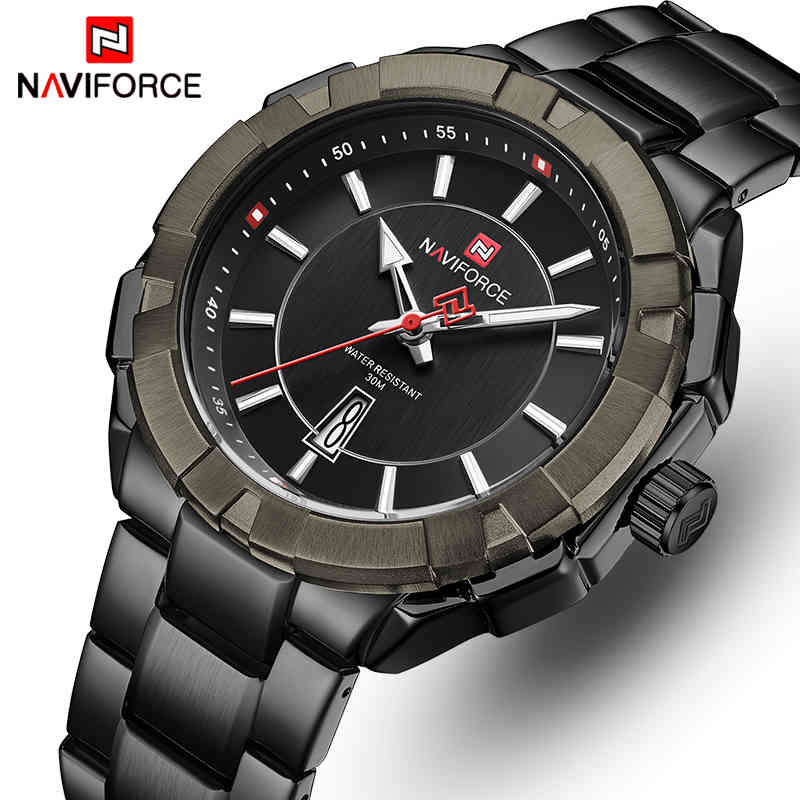 NAVIFORCE Mens Watches Top Luxury Brand Fashion Sport Waterproof Male Stainless Steel Wristwatch Men Clock Relogio Masculino 210517, Silver black
NAVIFORCE Mens Watches Top Luxury Brand Fashion Sport Waterproof Male Stainless Steel Wristwatch Men Clock Relogio Masculino 210517, Silver black